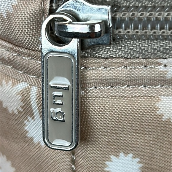 Lug Skipper Casual Travel Shoulder Pouch Orchard Print Crossbody Bag Sand Taupe - Picture 5 of 15